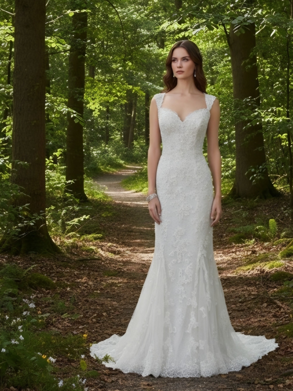 Justin Alexander 9810 Elegant Cream/champ Lace Mermaid Wedding Dress Size 10 Nwt